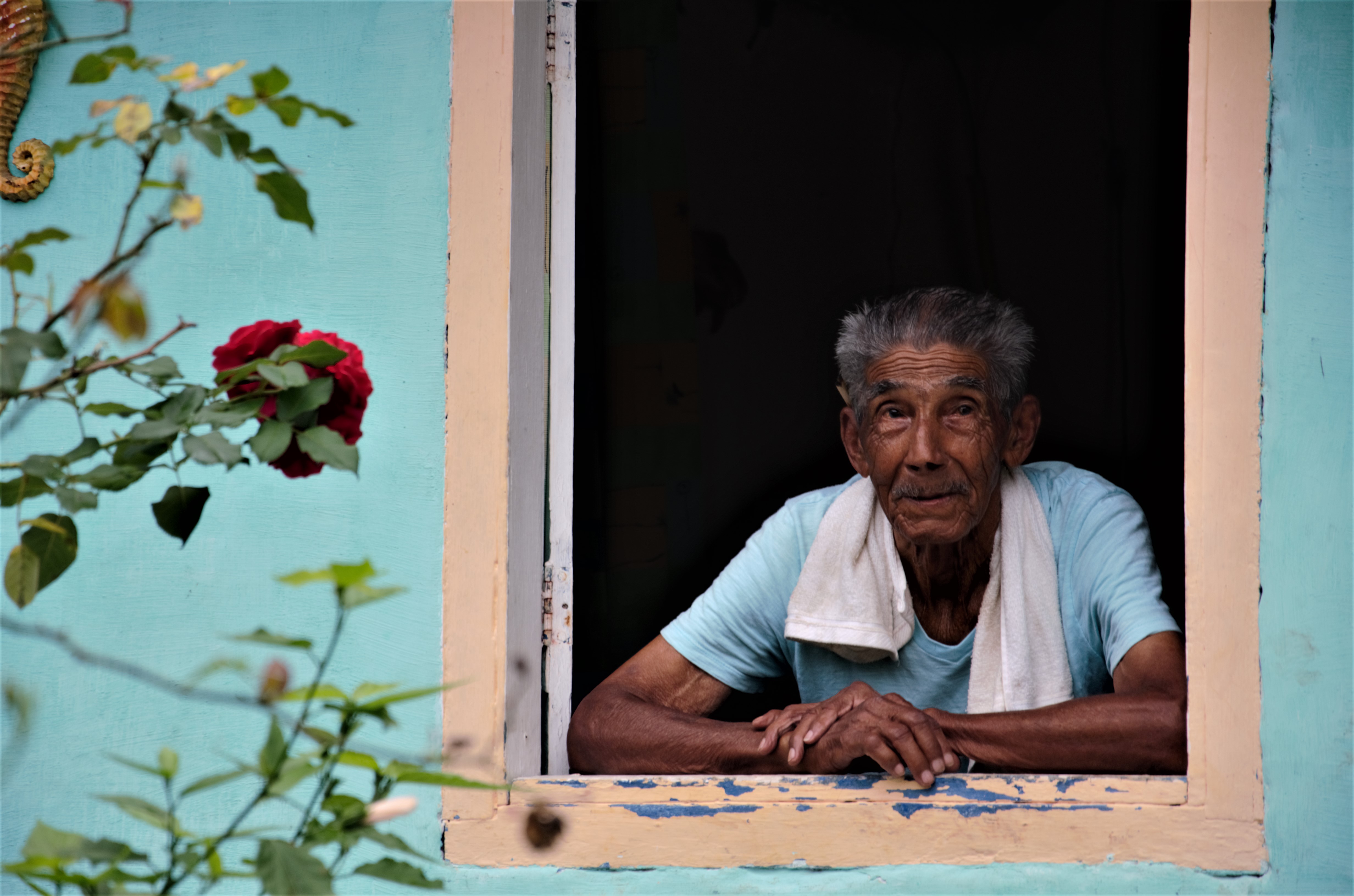 Seu Doca, caiçara que nasceu e viveu até os 96 anos em Itaguá.
