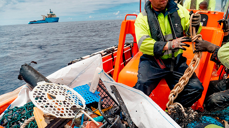 Primeira expedição de pesquisa e limpeza  dos oceanos da organização The Ocean Cleanup, iniciada em 2015 - foto: The Ocean Cleanup