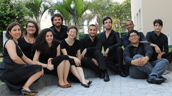 Grupo de cantores da Escola de Música do Estado de São Paulo. Foto: Divulgação