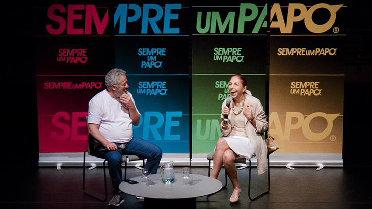 Afonso Borges e Marina Colasanti no Sesc 24 de Maio em 2018 | Foto: Fabio Setimio