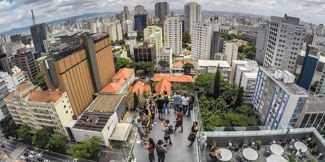 Mirante do Sesc Avenida Paulista visto de cima | Foto: Alisson Sbrana