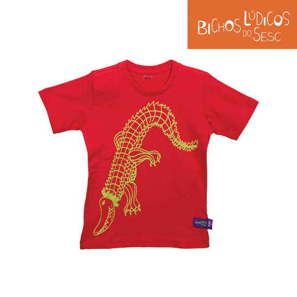 Camiseta Infantil Vermelha Jacaré