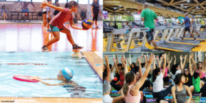 montagem com fotos de Programas Físico-Esportivos do Sesc São Paulo