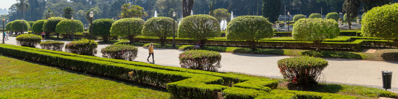 O Jardim do Parque da Independência foi inspirado pelos jardins franceses do século 17, como o que adorna o Palácio de Versalhes, na França. Foto: Adriana Vichi.