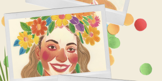 Acessórios carnavalescos botânicos