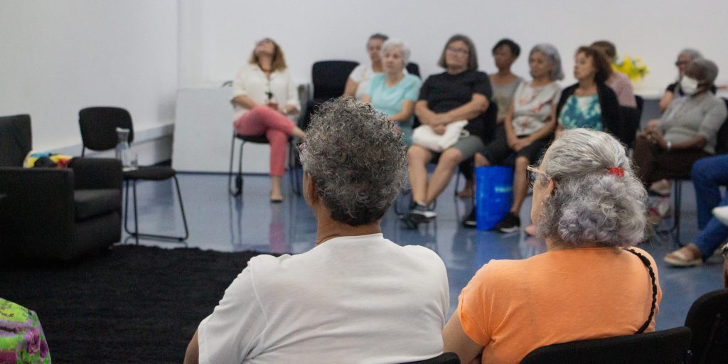 Falas Compartilhadas, TSI, Mezanino do Galpão, público, bate-papo, agosto, 2023, foto Beatriz Romanello-16