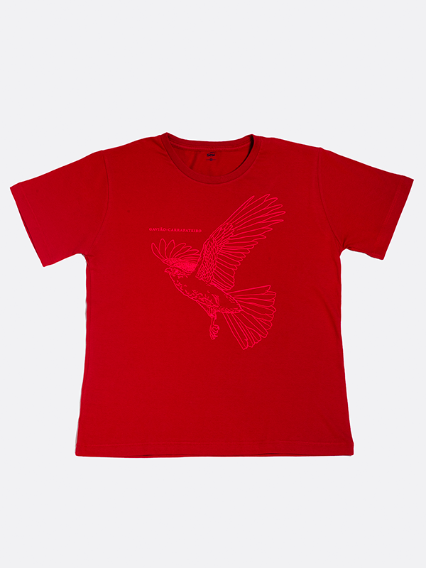 Camiseta vermelha  gavião