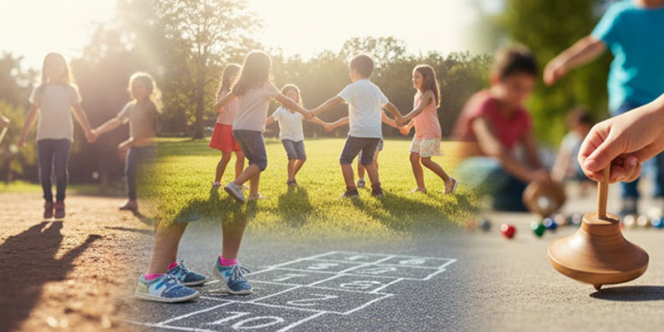 Brincadeiras populares_ Imagem gerada em ChatGPT em 24.12.25