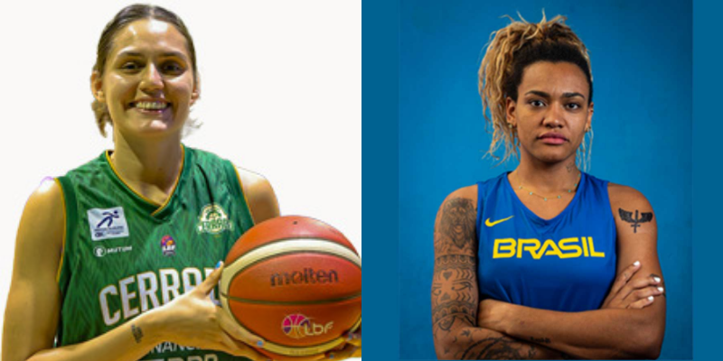 Montagem com as fotos de Nany Carvalho e Vanessa Sassá.