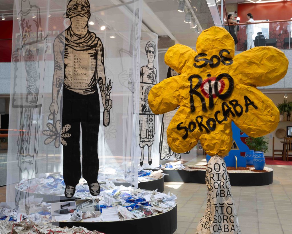 Sorocaba 06 de março de 2026 | 4ª edição da Frestas – Trienal de Artes no Sesc Sorocaba que ocorre de 28 de fevereiro a 16 de agosto de 2026, com o tema "do caminho um rezo | Discórdia e Étore Piqueira e Margarida Libre e Flamas | Memórias do rio | Foto: Nilton Fukuda
