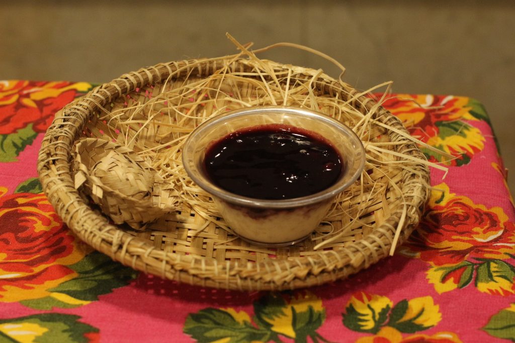 Doce Sesc: Canjica com calda de jabuticaba