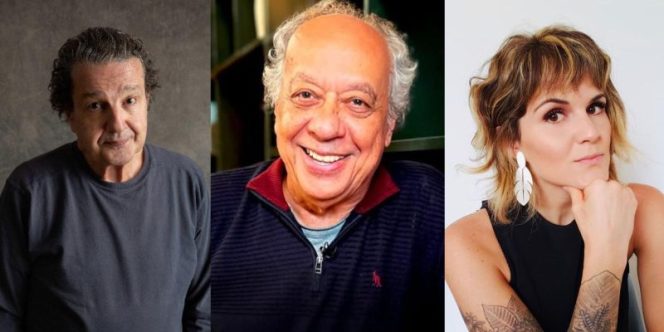 Cred: Juca Kfouri (por Joel Silva), José Trajano (Divulgação), Alicia Klein (Divulgação)