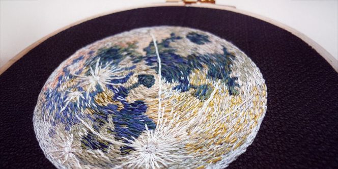Cores lunares: bordando a lua cheia 