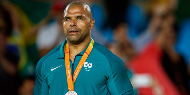 Rio de Janeiro, Brasil, 10 de Setembro de 2016. Antonio Tenorio, medalha de Prata na categoria -100kg na Arena Carioca 3 - Jogos Paralímpicos Rio 2016. Créditos: Heusi Action / Gabriel Heusi