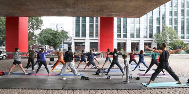 Yoga no Vão Livre. Foto: MASP