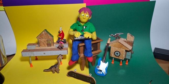 Stop motion com massinha.